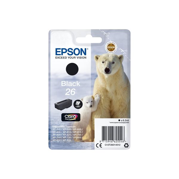 Original Epson C13T26014012 / 26 Druckerpatrone Schwarz-image
