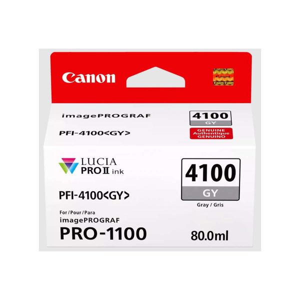 Original Canon Imageprograf Pro 1100 (6783C001 / PFI-4100GY) Druckerpatrone Grau-image