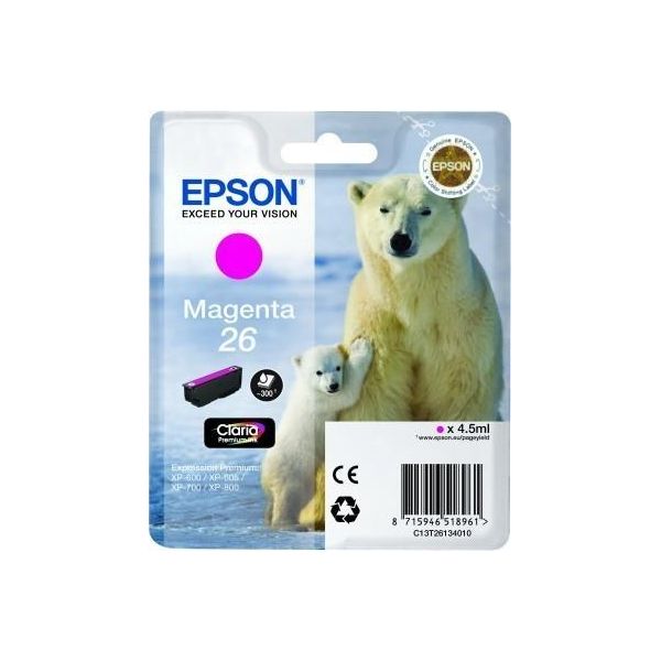 Original Epson Expression Premium XP-610 (C13T26134012 / 26) Druckerpatrone Magenta-image