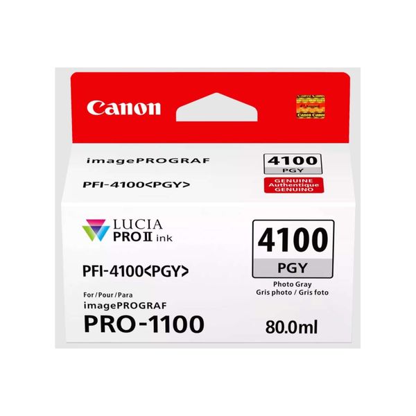 Original Canon Imageprograf Pro 1100 Series (6784C001 / PFI-4100PGY) Druckerpatrone Light Grau-image