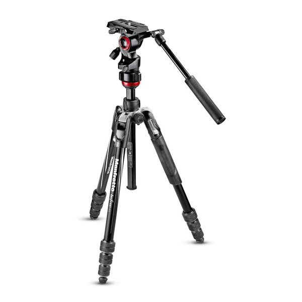 Manfrotto MVKBFRT-LIVE Treppiede Per Fotocamere Digitali/Film 3 Gambe Nero, Rosso, Argento-image