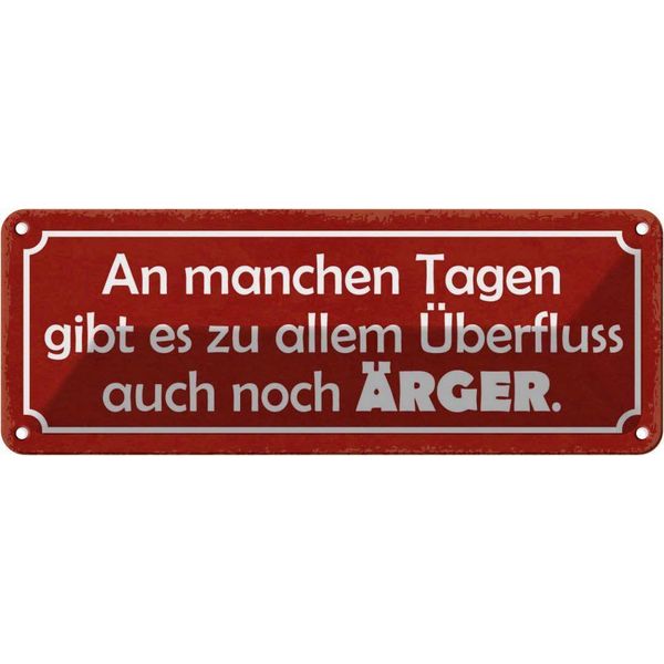 Vianmo Insegna Di Latta 10X27 Cm An Manchen Tagen Gibt Auch ÄRger-image