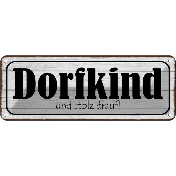 Vianmo Insegna Di Latta 10X27 Cm Dorfkind Uns Stolz Drauf-image