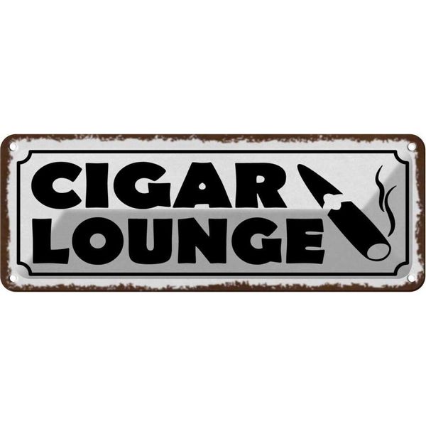 Vianmo Insegna Di Latta 10X27 Cm Cigar Lounge-image
