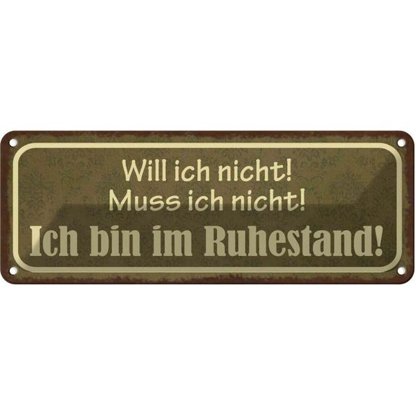 Vianmo Insegna Di Latta 10X27 Cm Bin Im Ruhestand Muss Ich Nicht-image