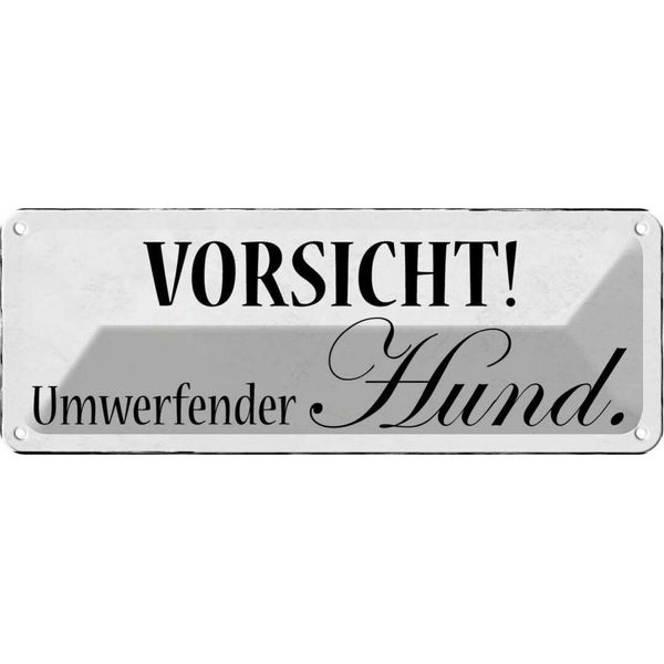 Vianmo Insegna Di Latta 10X27 Cm Vorsicht Umwerfender Hund-image