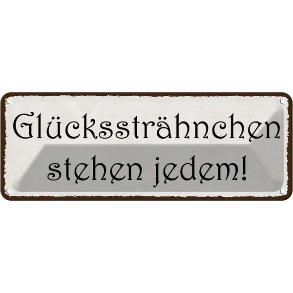 Vianmo Insegna Di Latta 10X27 Cm GlüCkssträHnchen Stehen Jedem-image