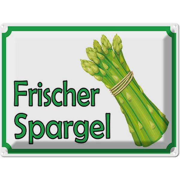 Vianmo Insegna Di Latta 30X40 Cm Frischer Spargel Restaurant-image
