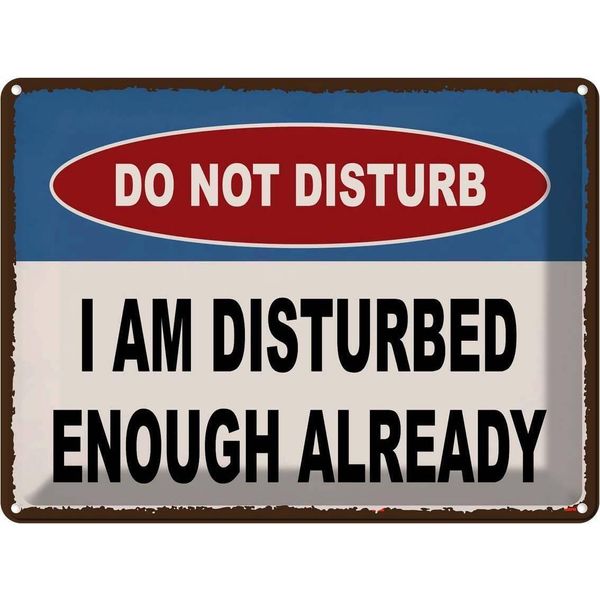 Vianmo Insegna Di Latta 30X40 Cm Do Not Disturb A Am Disturbed-image