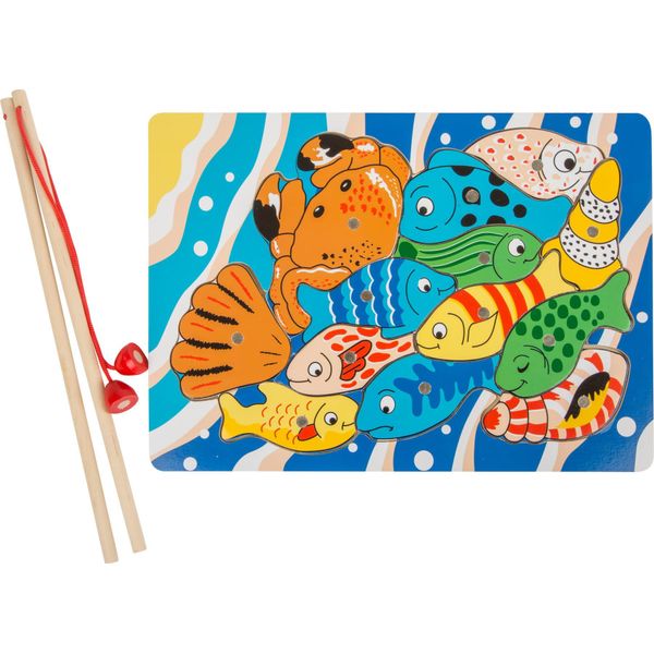 Small Foot Design 8185 Puzzle Di Pesca, Con 2 Canne Da Pesca, Colorato, 16 Pezzi (1 Set)-image