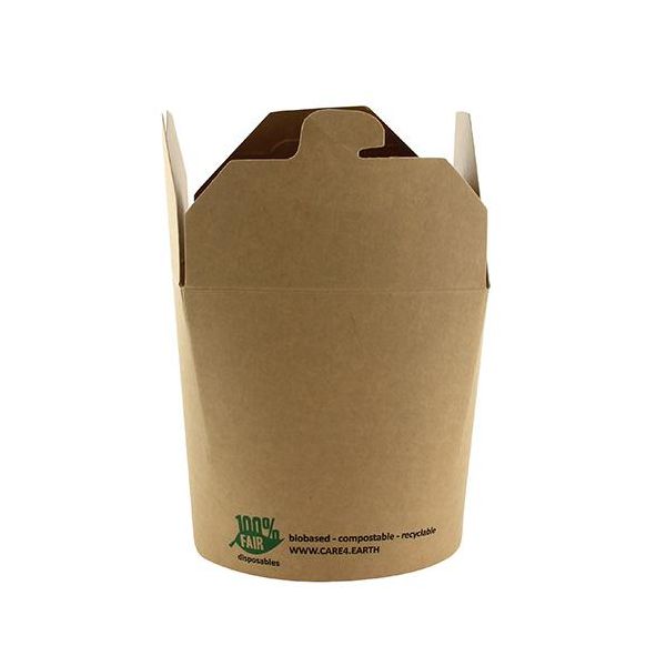 Papstar 87269 Papstar Snackbox "Puro"", Quadrato, 760 Ml, Marrone"-image