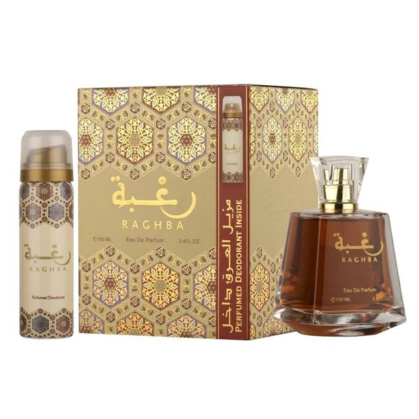 Lattafa Raghba Eau De Parfum Spray 100Ml + Raghba Spray Profumato 50Ml-image