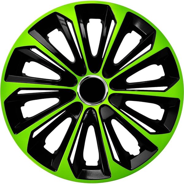 Copricerchi - Set Completo Di 4 Pezzi - Nrm Extra Strong - Verde/Nero - 16" Pollici"-image