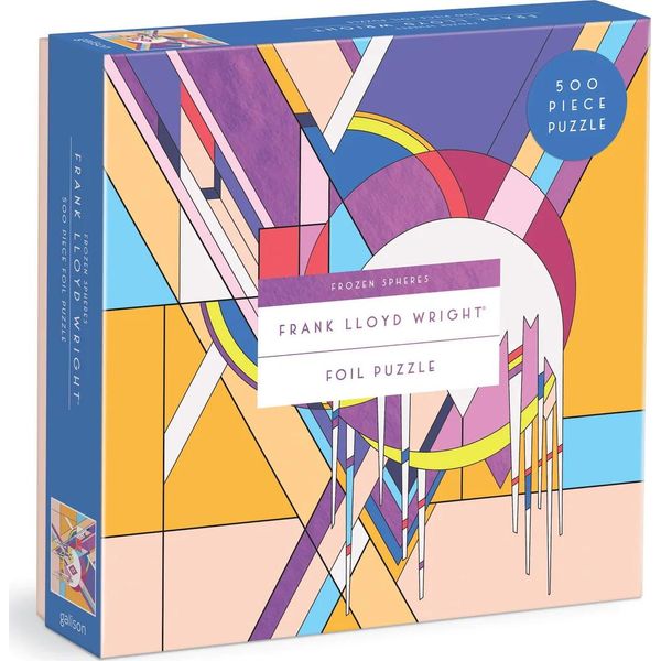 Galison Puzzle Quadrato Metallico Frank Lloyd Wright: Sfere Ghiacciate 500 Pezzi-image