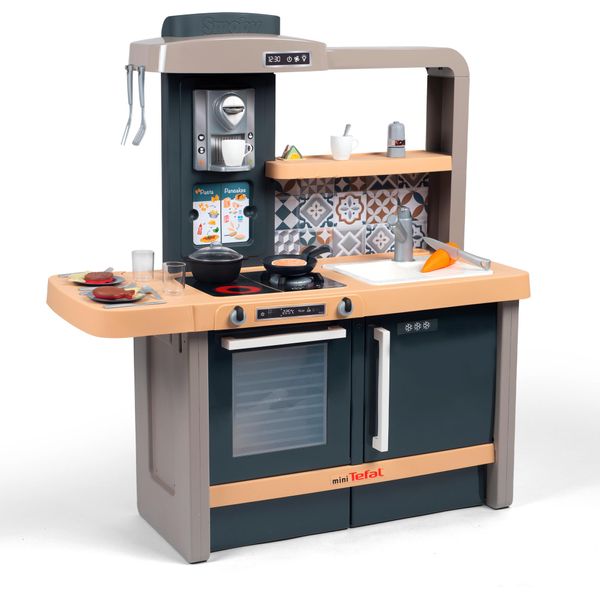Cucina Smoby Tefal Evo - Cucina Per Bambini Con Piano Di Lavoro Regolabile In Altezza, Forno, Frigorifero E Altro, Per Bambini A Partire Dai 3 Anni Di Età-image