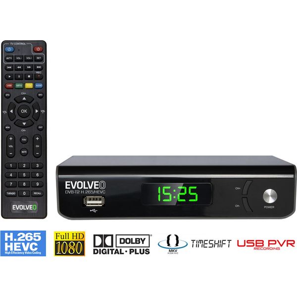 Evolveo Omega S3, Registratore Hd DVB-T2 H.265/HEVC-image