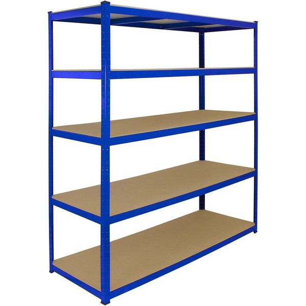 T-Rax Scaffale Per Garage Scaffale Per Officina Scaffale Per Cantina Scaffale Industriale 180Cm H X 160Cm (L)-image