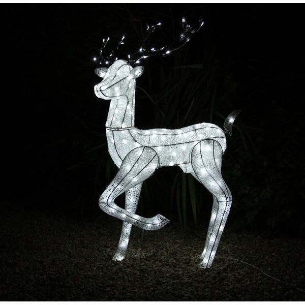 Led Renna Cervo Decorazione Di Natale All'aperto Natale Illuminato Timer Avvento 1,2M-image