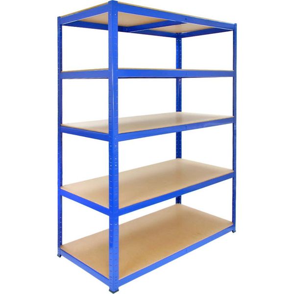 T-Rax 120Cm Scaffale Di Stoccaggio Scaffalatura Per Garage Scaffalatura Per Officina Scaffalatura In Acciaio Scaffalatura Per Cantina Blu-image