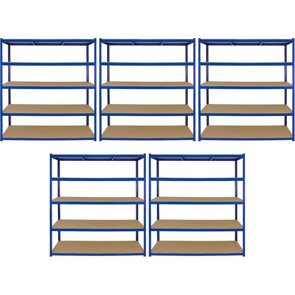 5 X T-Rax Scaffalatura Per Garage Scaffalatura Per Officina Scaffalatura Per Carichi Pesanti Scaffalatura Scaffale Sistema Di Scaffalatura-image
