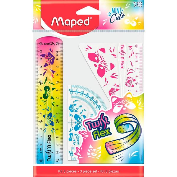 Maped 981828 Maped Geometrie-/Zeichenset Twist'nflex Mini Cute Farbsortiert-image
