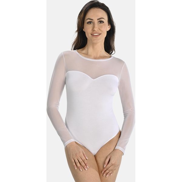 Body Teyli In Viscosa Con Rete Wiillow Donna 2407 Bianco Xl-image