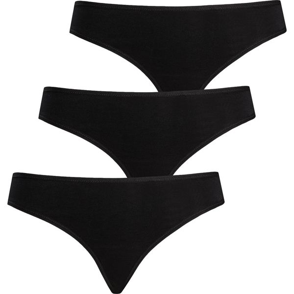 Teyli Confezione Da 3 Pezzi: Perizoma Classico In Bambù Reggiseno Donna 575-3 Nero S-image