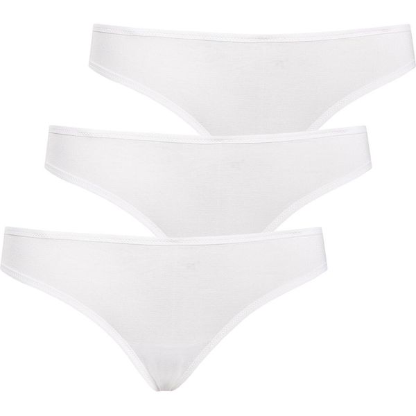 Teyli Confezione Da 3 Pezzi: Perizoma Classico In Bambù, Reggiseno Femminile 575-3 Bianco Xxl-image