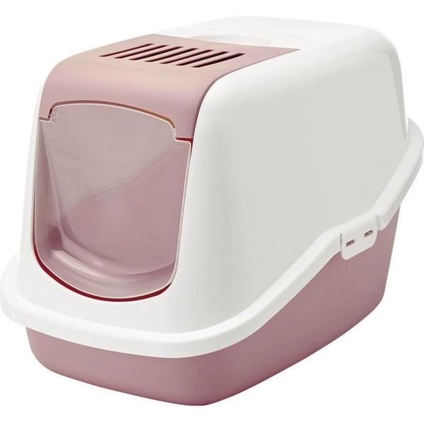 Vadigran Nestor Lettiera Per Gatti In Polvere Limitata Rosa-Bianco 56 X 39 X 38,5 Cm-image