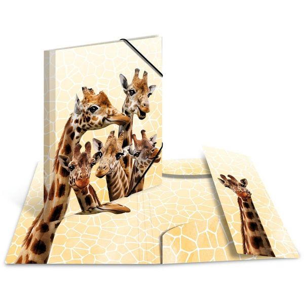 Herma 19966 Herma Cartella Angolare Animali Esotici, A3, Amici Della Giraffa-image