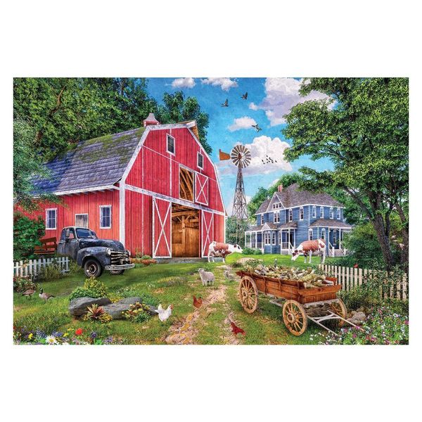 Eurographics Puzzle In Scatola Di Latta Family Farm 550 Pezzi-image