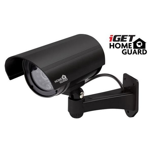 Iget Homeguard HGDOA5666 - Telecamera Ip A Parete Fittizia Per Uso Interno Ed Esterno, Led Rosso Lampeggiante-image