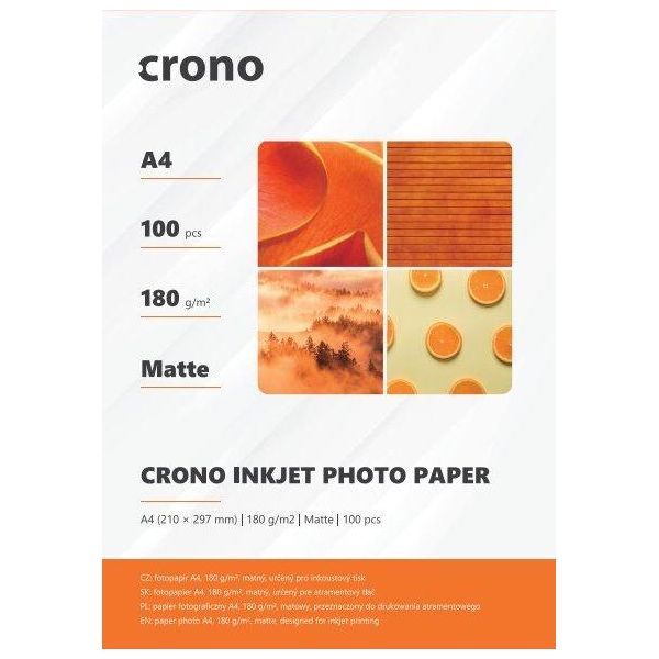 Crono PHPM4A, Carta Fotografica Opaca, A4, 180G, 100 Pz.-image
