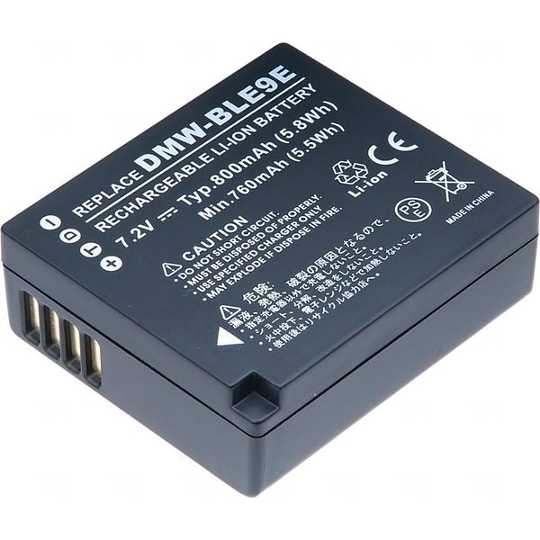 Batteria T6 Panasonic DMW-BLE9, DMW-BLE9E, DMW-BLG10, DMW-BLG10E, BP-DC15, 700Mah, 5Wh-image