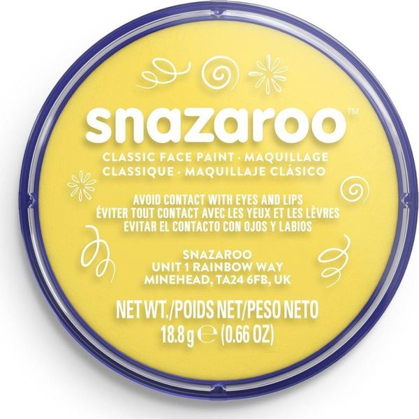 Snazaroo Colore Viso Giallo (Giallo Chiaro) 18Ml-image