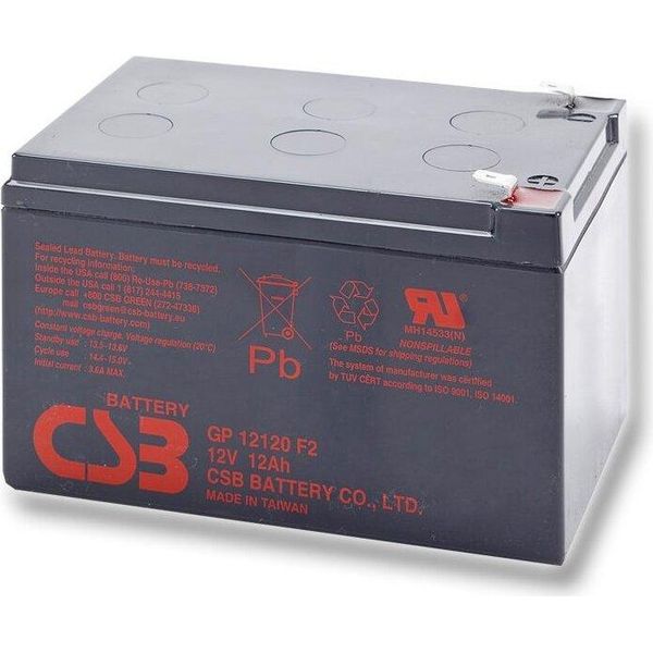 Batteria Di Backup Csb Pb Vrla Agm 12V/12Ah (GP12120 F2)-image
