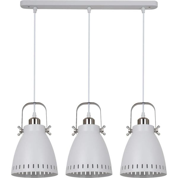 Lampadario Industriale Bianco Italux Franklin MD-HN8026S-3-WH+S.NICK-image