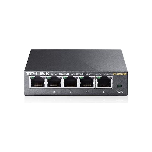 Tp-Link TL-SG105E 5Xlan Gigabit Desktop Easy Smart Switch, Mtu/Port/Tag-Based Vlan, Qos, Igmp Snooping-image