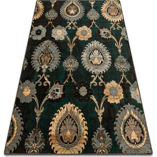 Tappeto Di Lana Polonia Olivo Ornamento Patyna Verde Verde 170X235 Cm-image