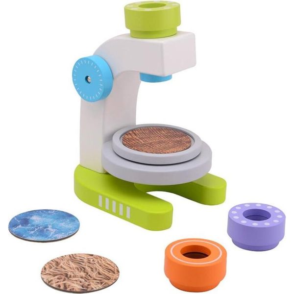 Joueco Microscopio In Legno Con 3 Lenti, 7Dlg.-image