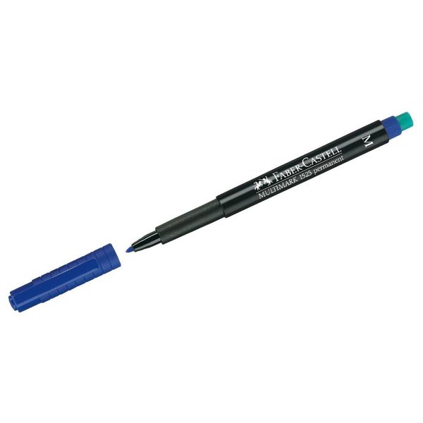 Faber-Castell 152551 Marcatore Cd Multimark - Permanente, M, Blu-image