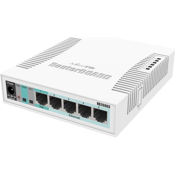 Mikrotik RB260GS Gigabit Ethernet (10/100/1000) Power Over Ethernet (Poe) White-image