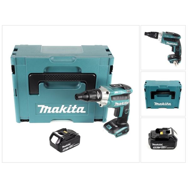 Avvitatore A Batteria Makita Dfs 251 T1J 18 V Brushless + 1X Batteria Ricaricabile 5,0 Ah + Makpac - Senza Caricabatterie-image
