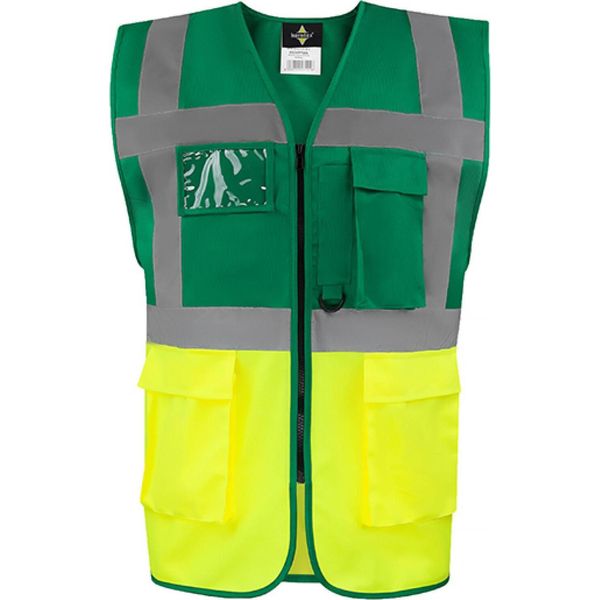 Korntex Kxcmf | Gilet Di Sicurezza Multifunzionale Comfort Executive Hamburg - Farbe: Verde Paramedico/Giallo - GrößE: Xxl-image
