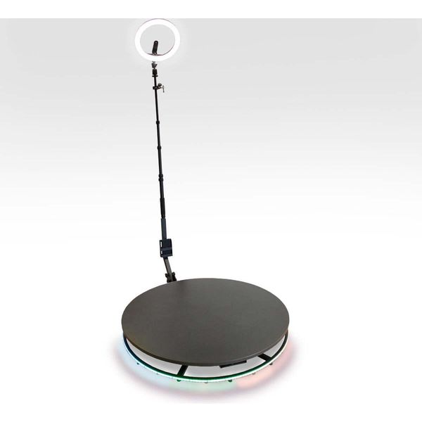 360 Gradi Cabina Fotografica Photo Booth 100Cm Video Selfie Led Anello Luce Matrimonio-image