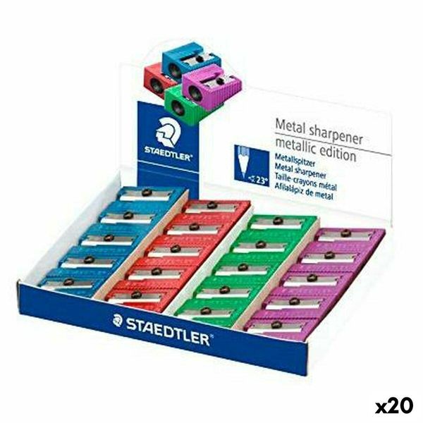 20X Staedtler 510 10 PR2 Affilatore Singolo In Metallo Metallico-image