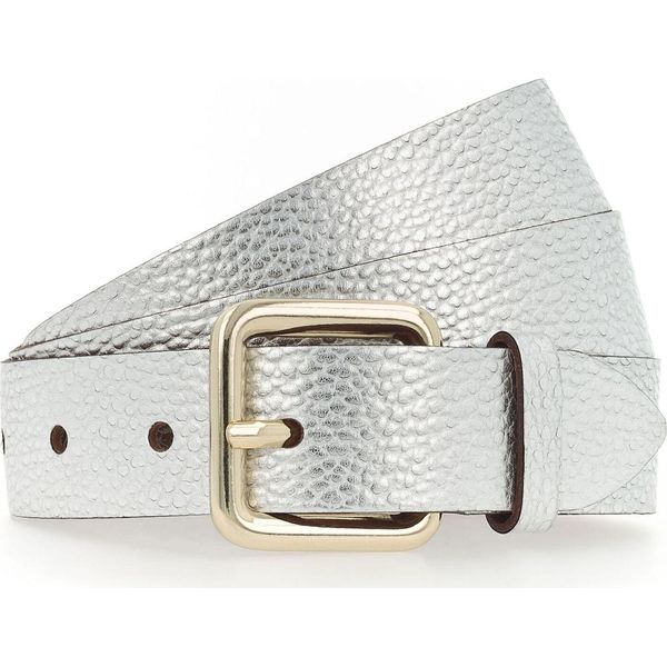 Vanzetti Pelle Cintura 30Mm Metallic Belt W105 Silver Metallic Argentato-image