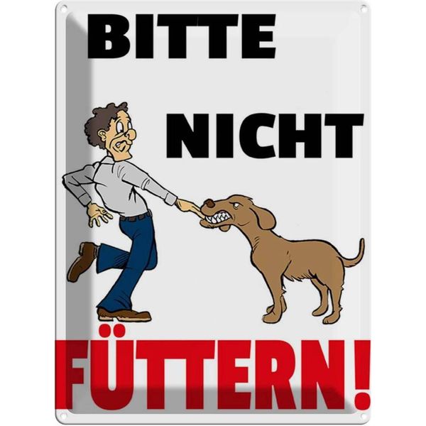 Vianmo Insegna Di Latta 40X30 Cm Tiere Bitte Nicht FüTtern Hund-image
