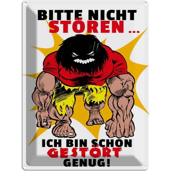 Vianmo Insegna Di Latta 40X30 Cm Nicht StöRen Bin GestöRt Genug-image