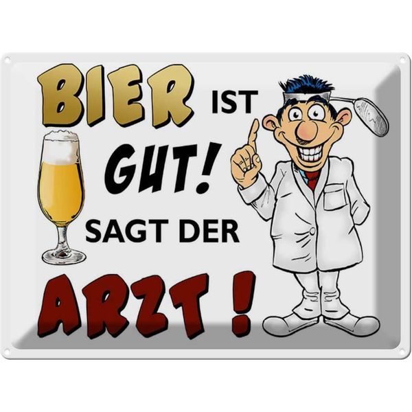Vianmo Insegna Di Latta 30X40 Cm Bier Ist Gut Sagt Der Arzt-image